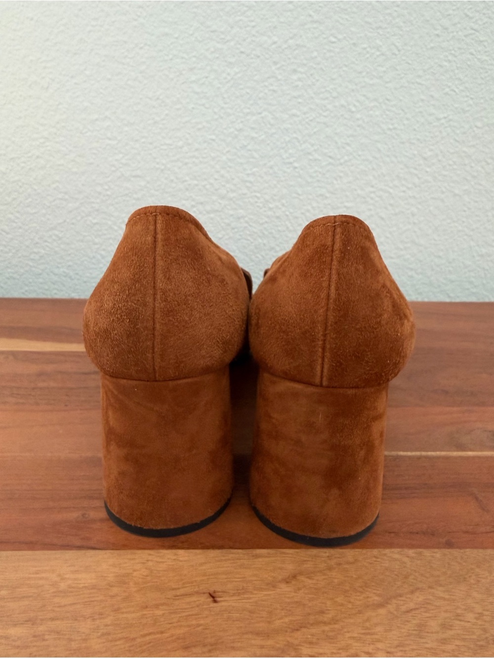 Prada Rust Brown Suede Fringe Loafers with Silver Floral Buckle - Picture 2 of 6